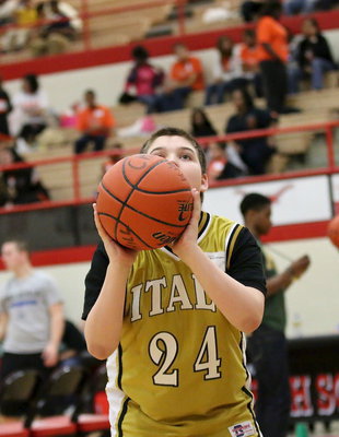 Image: Wyatt Ballard(24) takes aim at the goal and then establishes himself as one of the top shooters in the contest.