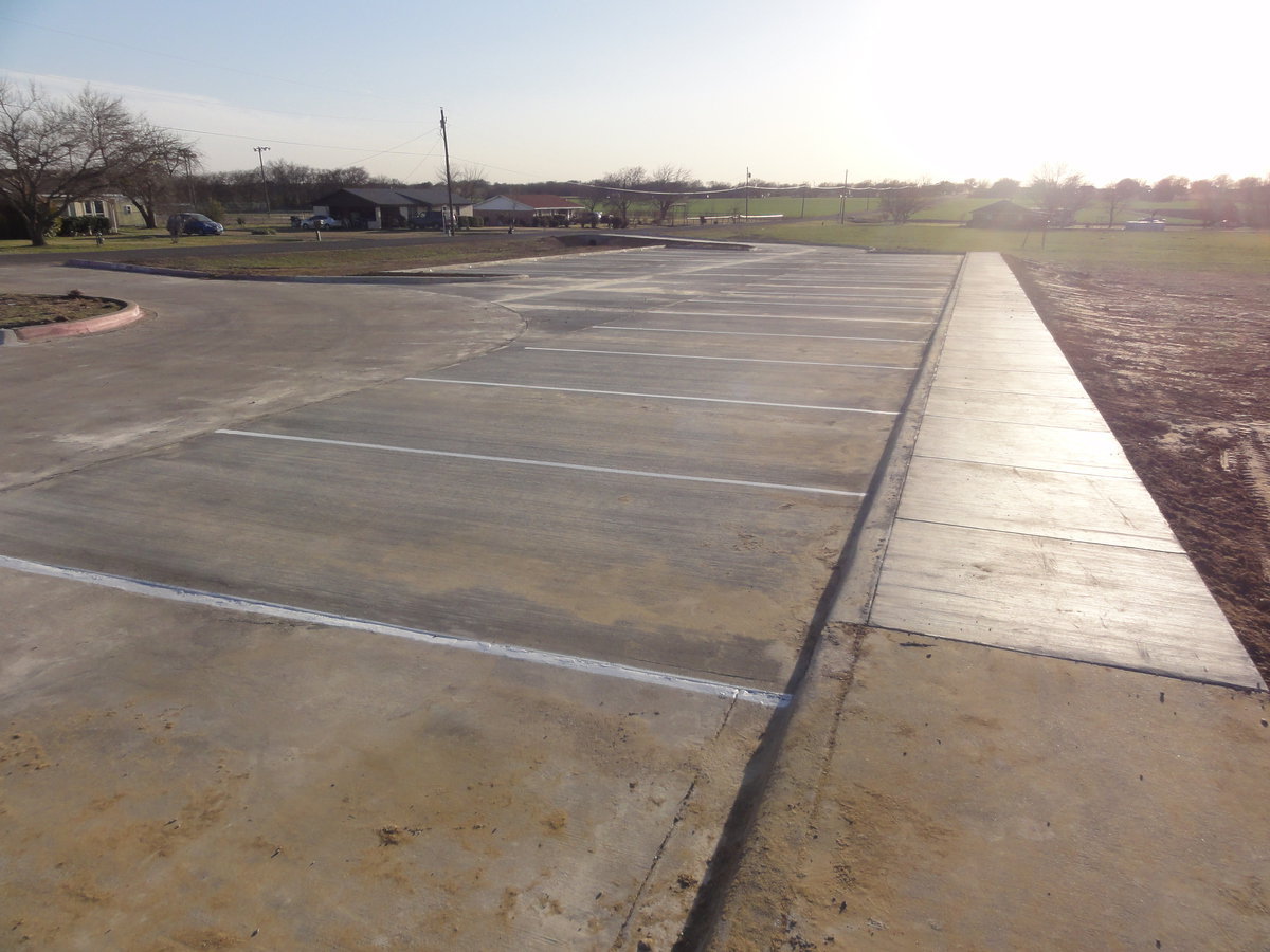 Image: View of the completed Epiphany parking lot expansion looking east to west