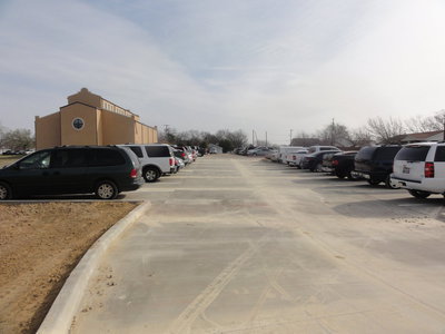 Image: Epiphany parking lot expansion put to good use looking west to east