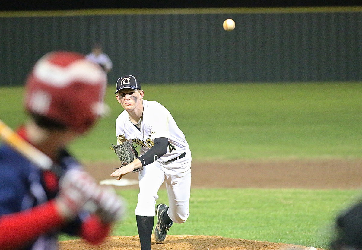 Image: Cody Boyd(4) closes out the game from the mound for Italy.