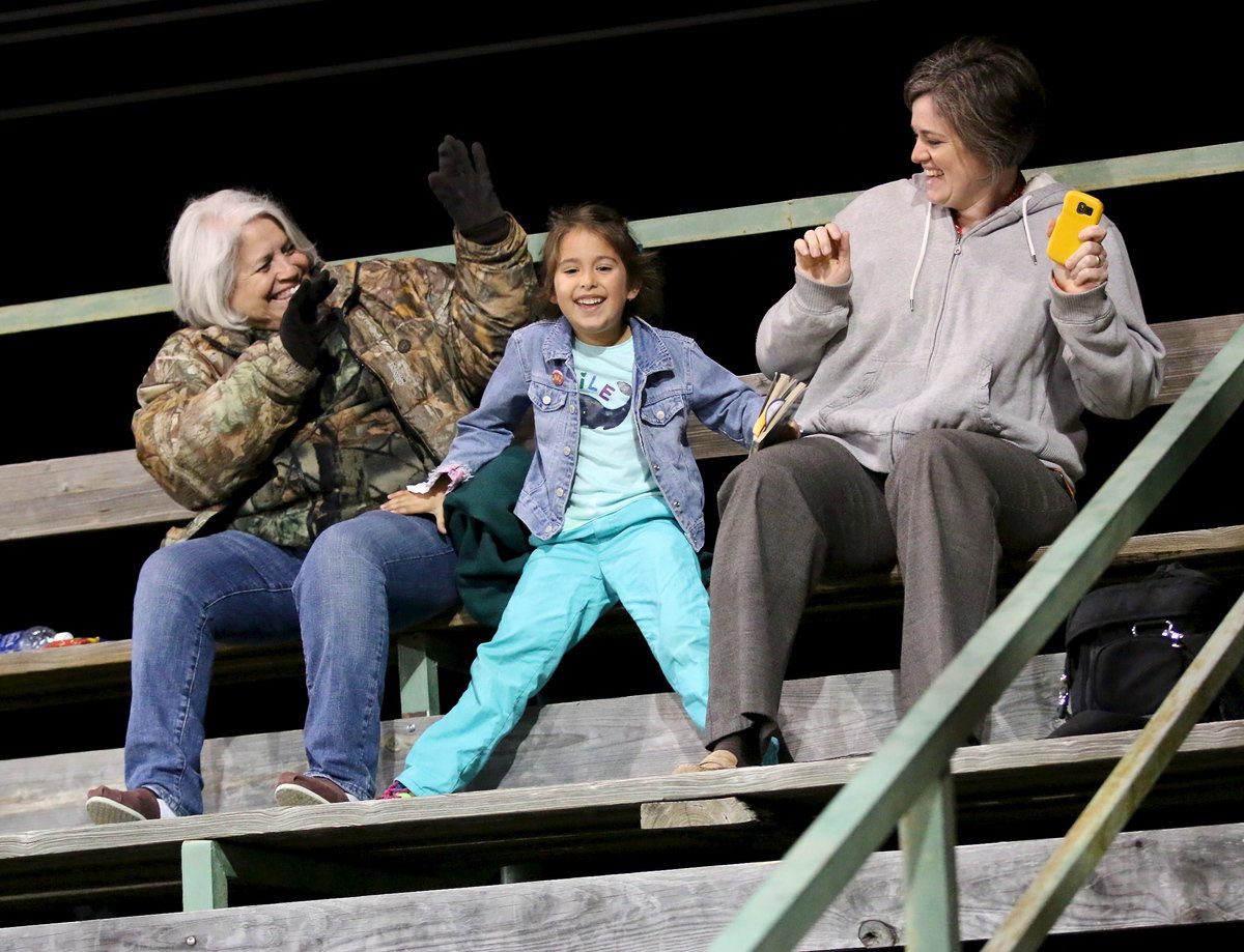 Image: Adela Garcia is busted, dancing to the wobble song with grandma Eva Garcia and mother Davee Garcia.