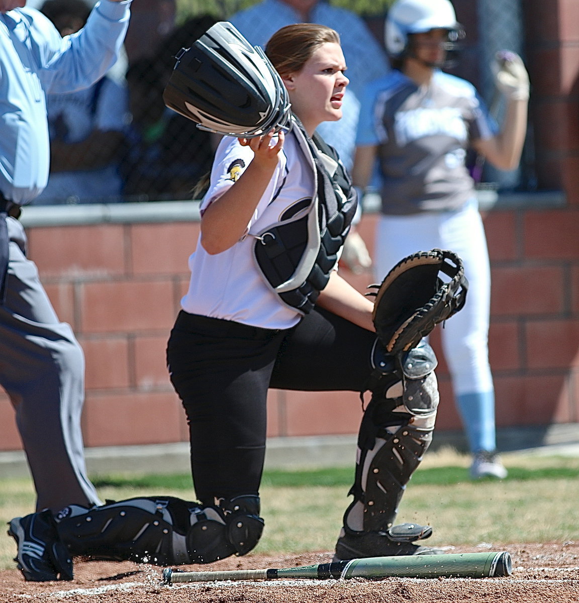 Image: Lillie Perry(9) embodies the fierceness of the 2014 1A Lady Gladiators as they do battle against TAPPS 4A Reicher during the Hillsboro Invitational.