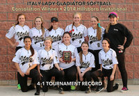 Image: Congratulations to the Lady Gladiators who posted a 4-and-1 mark during the Hillsboro Invitational Softball Tournament to finish as the Consolation Winners! Back row (L-R): Lillie Perry, Kelsey Nelson, Bailey Eubank, Madison Washington, Hannah Washington and Jaclynn Lewis. Front row (L-R): Ashlyn Jacinto, Britney Chambers, Paige Westbrook, Tara Wallis and Cassidy Childers. Not pictured, K’Breona Davis and April Lusk.