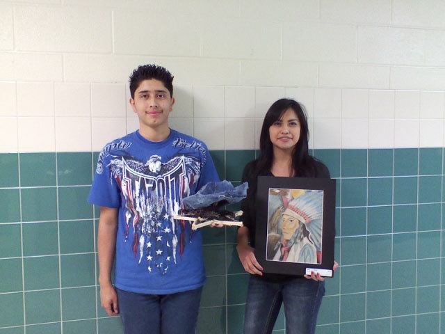 Image: Joseph Sage and Lupita Rincon, art contest participants