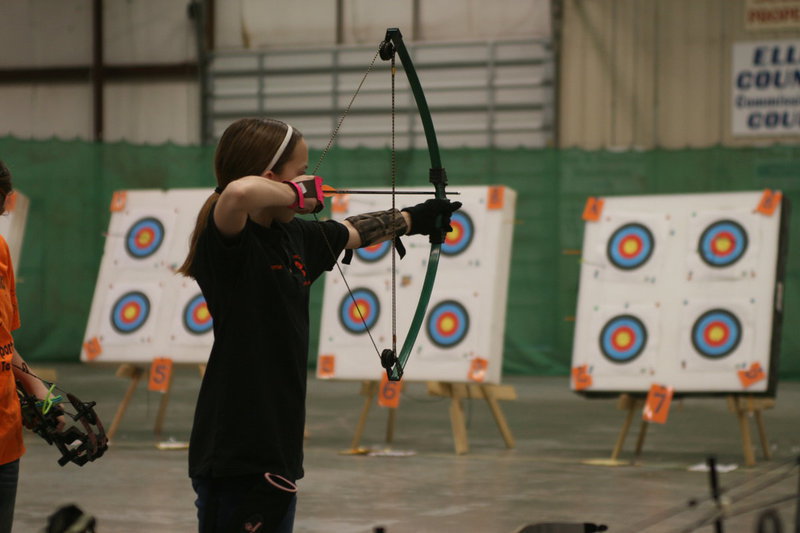 Image: Jamie Sledge from Waxahachie, Ellis County shooting in her first ever tournament.