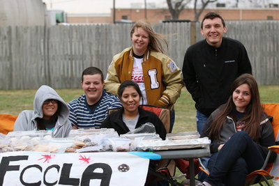 Image: The FCCLA sells baked goods for their fundraiser during the games. Pictured (L-R) are: Adrianna Celis, Zac Mercer, Julissa Hernandez, Tia Russell, Chace McGinnis and Alexis Sampley.