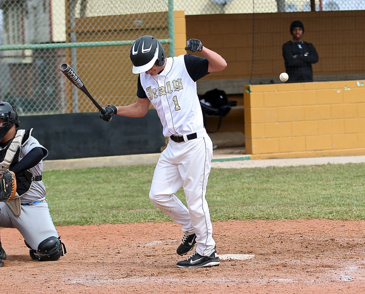 Image: Levi McBride(1) takes a pitch for the cause.