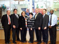 Image: Dr. DelBosque (Superintendent), Dwayne Betik (Technology Director), Neva DelBosque (Director of special programs/counselor), Christie Bell (Director of Special Education), Jody Tennery (Elementary Principal), Tony Hernandez (Assistant Principal) and Khris Marshall (High School Principal). Dr. DelBosque said, “Together we make a difference.”
