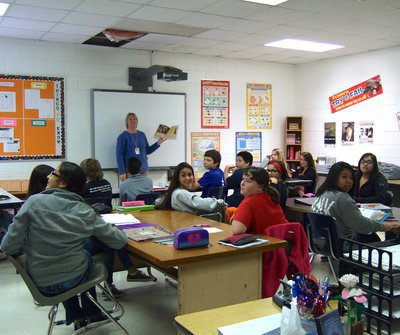 Image: Denise Campbell is teaching her high school students science.