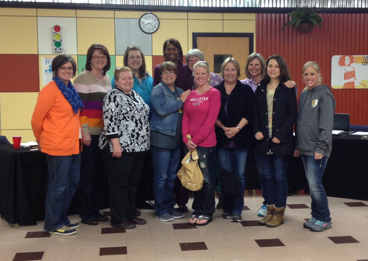 Image: New Stafford Elementary Principal, Pamela Thomas, poses with several Stafford Elementary teachers and staff members at Monday night’s board meeting.
    Front Row: (L-R) Holly Spraberry, Paula Mandrell, Angela Janek, Kim Varner, Christie Hyles, Michelle Hampton
    Back Row: (L-R) Davee Garcia, Melinda Haake, Melissa Bedard, Principal-Pamela Thomas, DeeDee Hamilton, Jeanette Janek