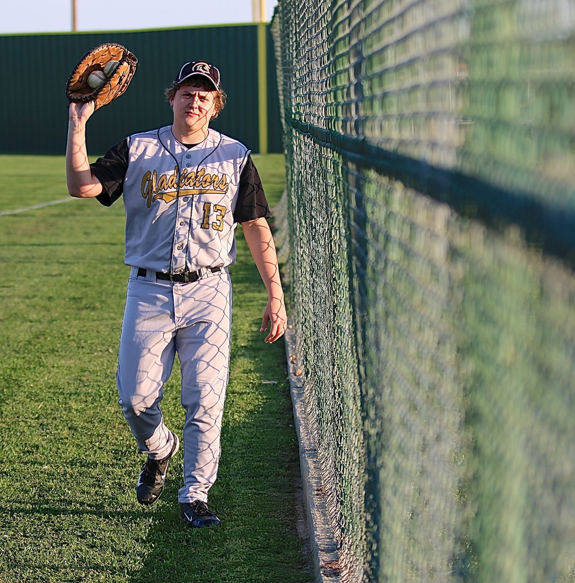 Image: Bailey Walton(13) and his Gladiator teammates kept the Eagles caged in.