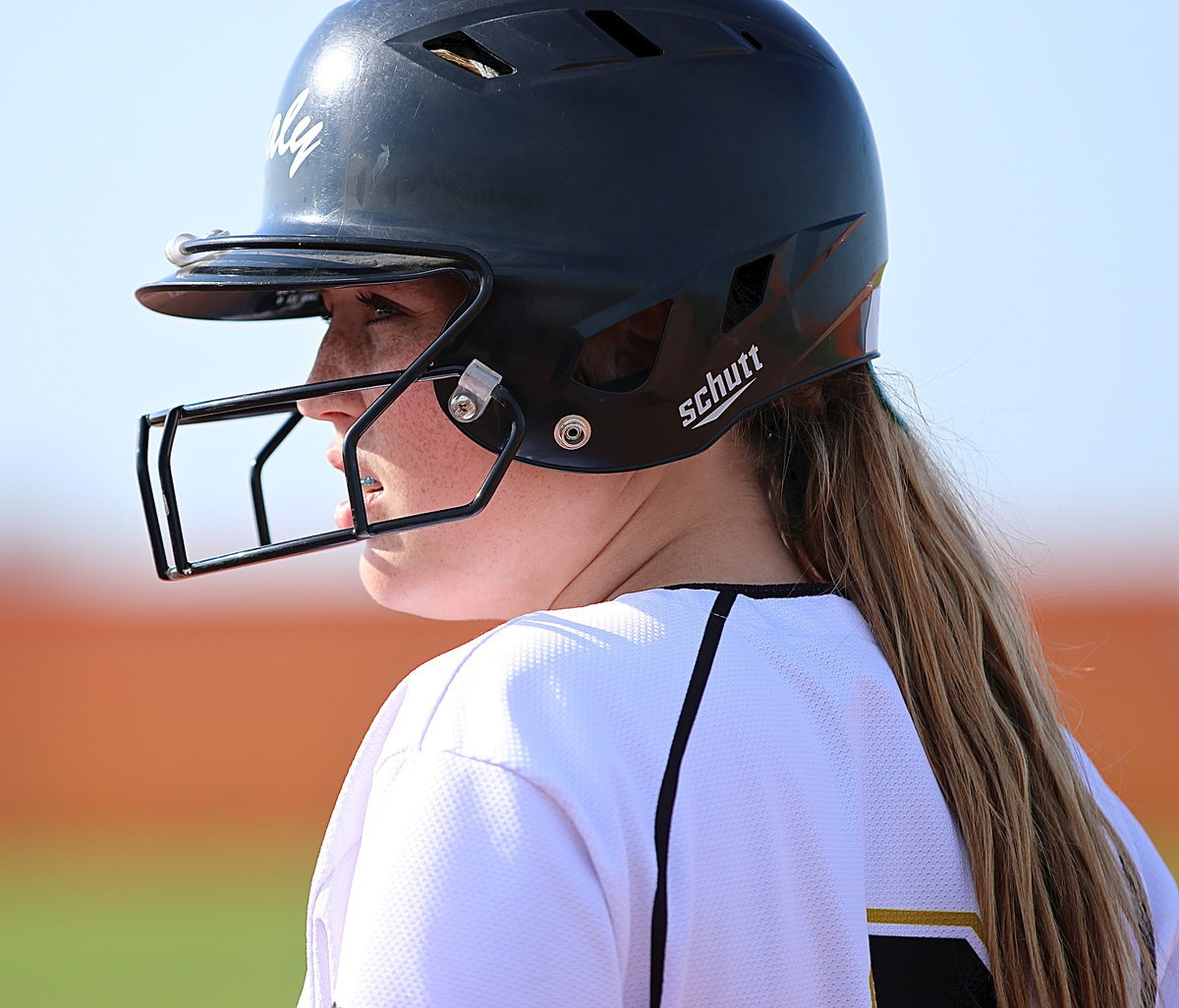 Image: Hannah Washington reaches first-base for the Lady Gladiators.