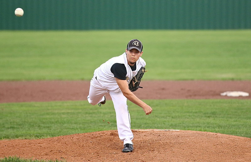 Image: Senior pitcher Tyler Anderson(11) wills the Gladiators thru the majority of the game against Milford with Italy rallying in the bottom of the seventh-inning to get their third district win 4-3.