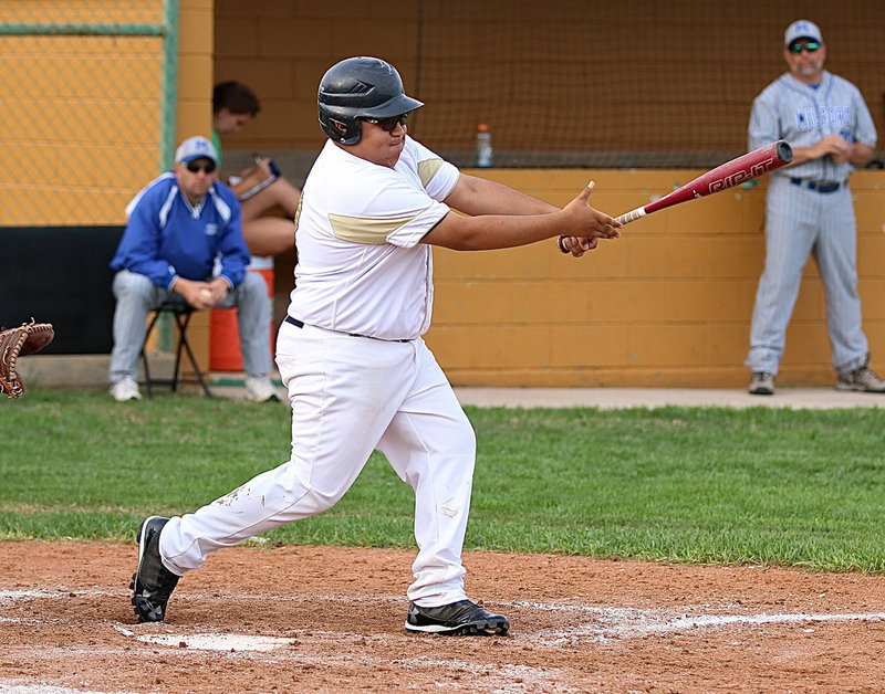 Image: And then it happened! Pedro Salazar(12) records a walk off hit to score teammate Joe Celis from third-base!!