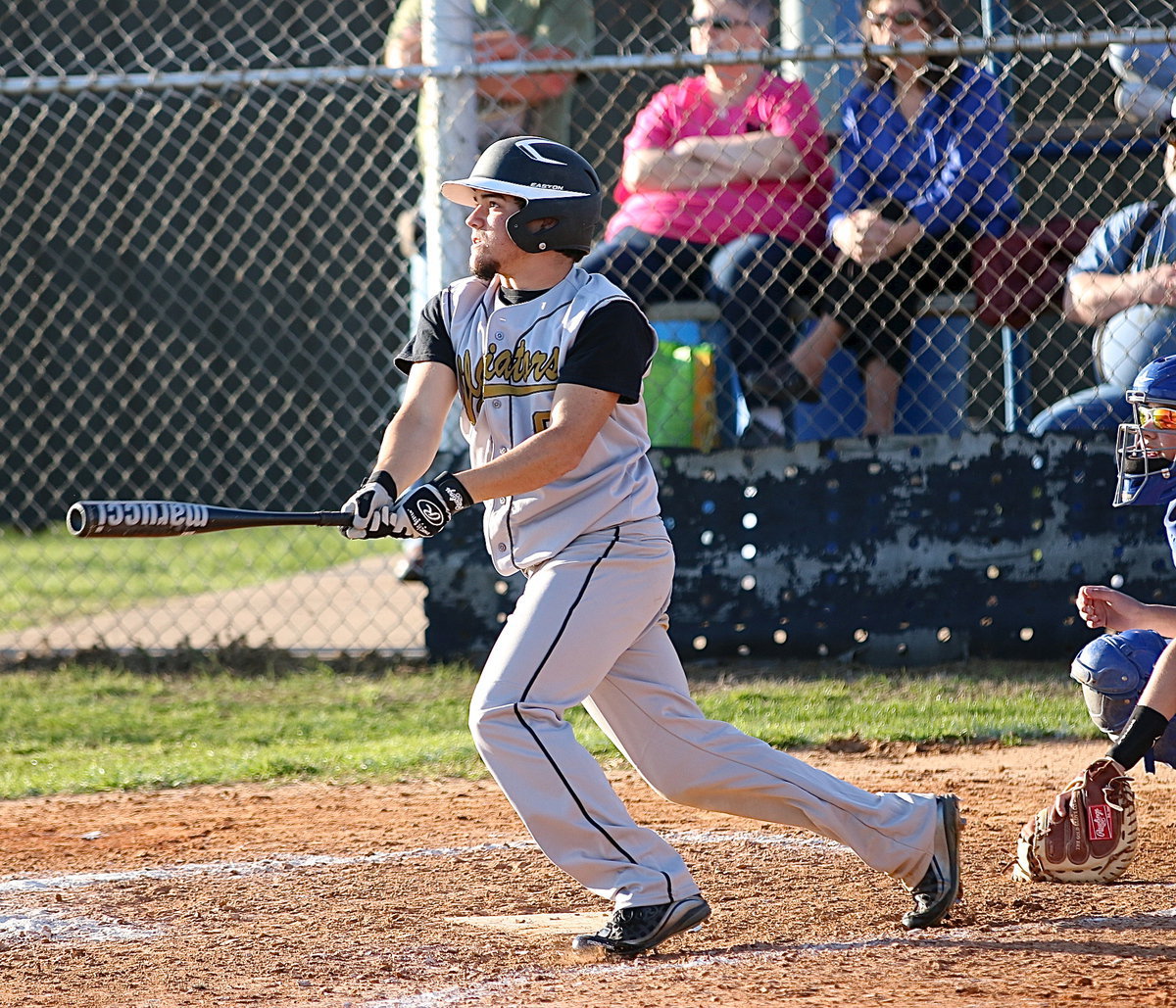 Image: Tyler Anderson(9) goes deep into the Polar Bear outfield.