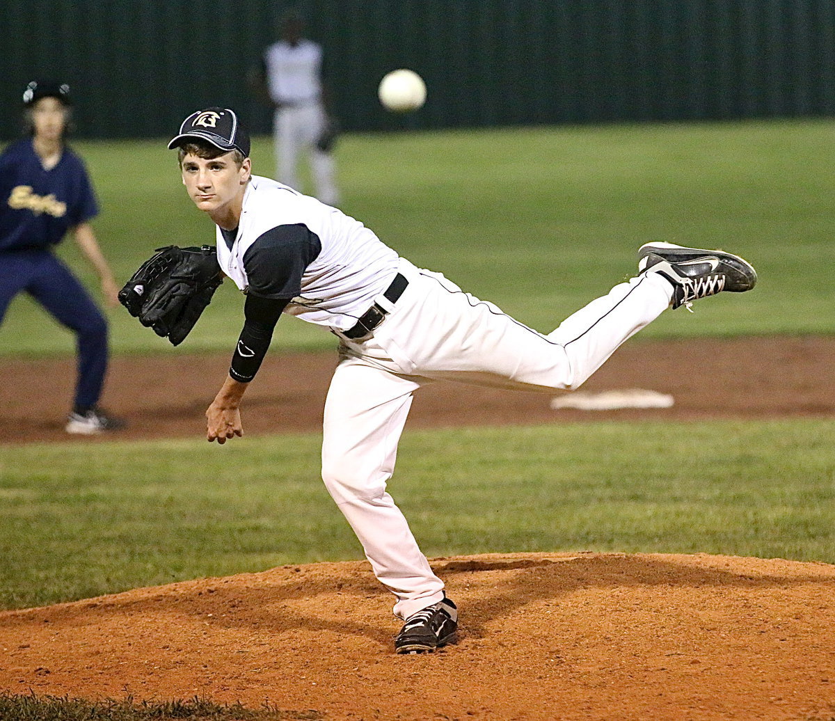 Image: Sophomore pitcher Levi McBride(1) closes out the game for Italy with fellow pitcher Tyler Anderson, a senior, getting the win.