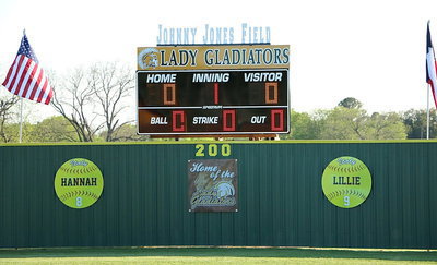 Image: Congratulations to Lady Gladiator assistant coach Johnny Jones who will always have a place in our hearts and who will always be remembered after having the Italy softball field officially named Johnny Jones Field!