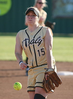 Image: The power and will of junior pitcher Jaclynn Lewis(15) proves to be much too much for Avalon’s batters.
