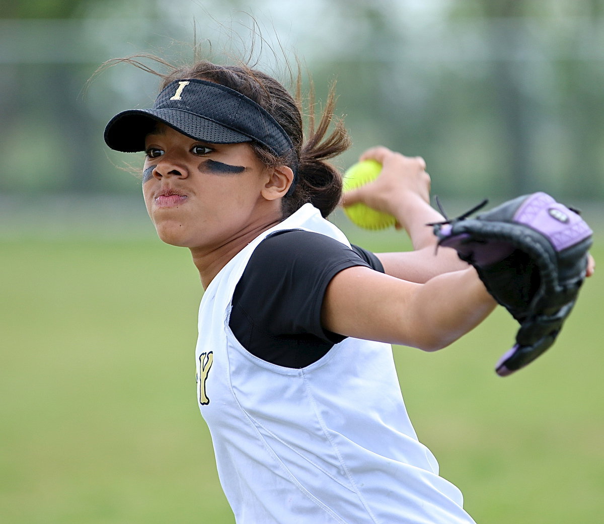 Image: De’Naisia McCowan has the look of determination!