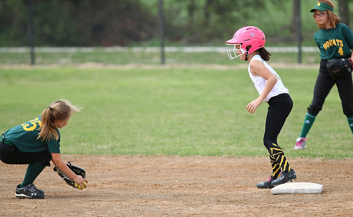 Image: Paige Butler likes her chances to reach third.