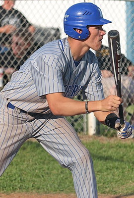 Image: Milford’s Eric Evans(3) shows bunt but he’s wanting more.
