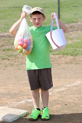 Image: Cole Kelch shows off his egg collection.