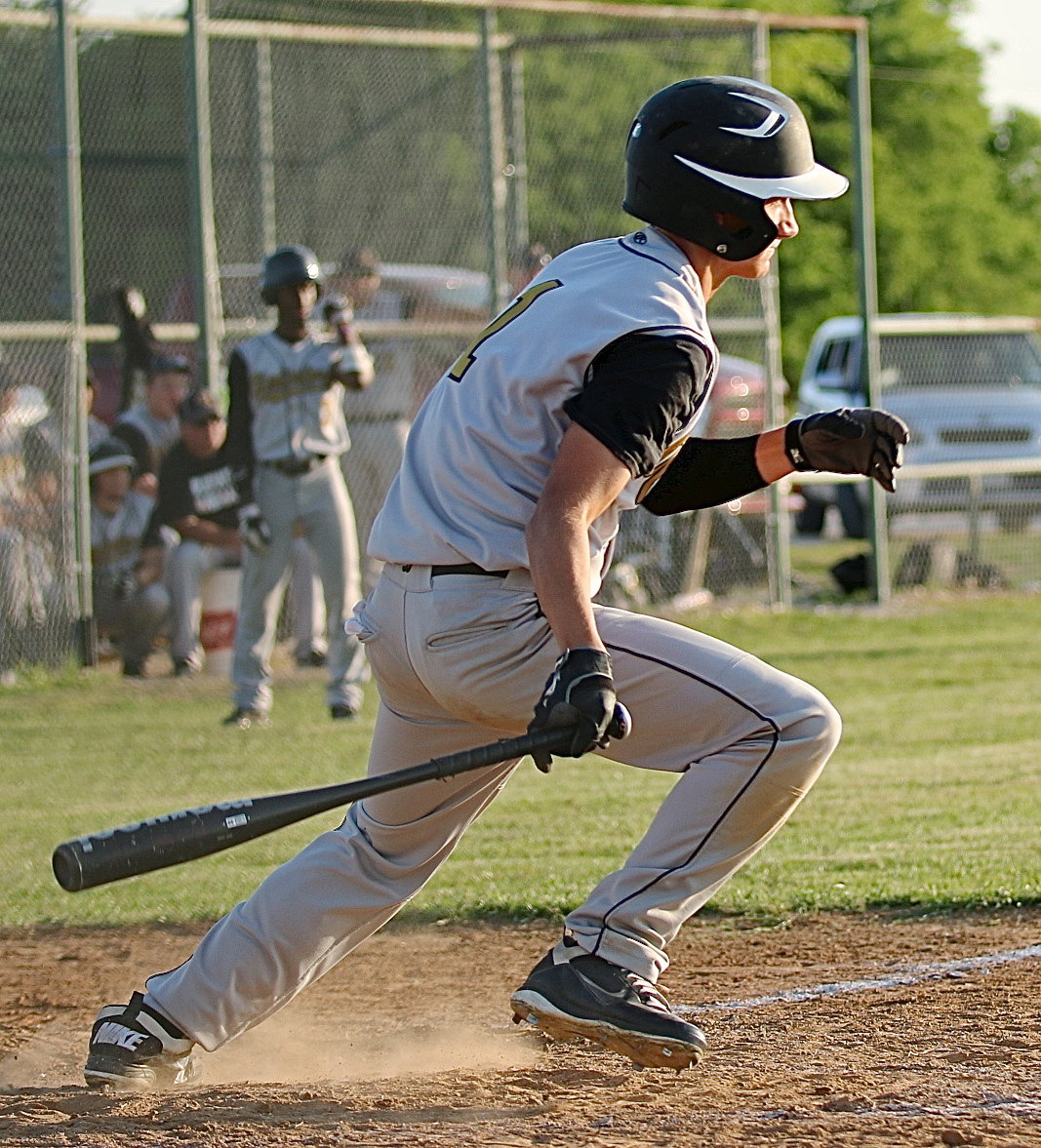 Image: Levi McBride(1) keeps the hits coming for the Gladiator Hitmen.