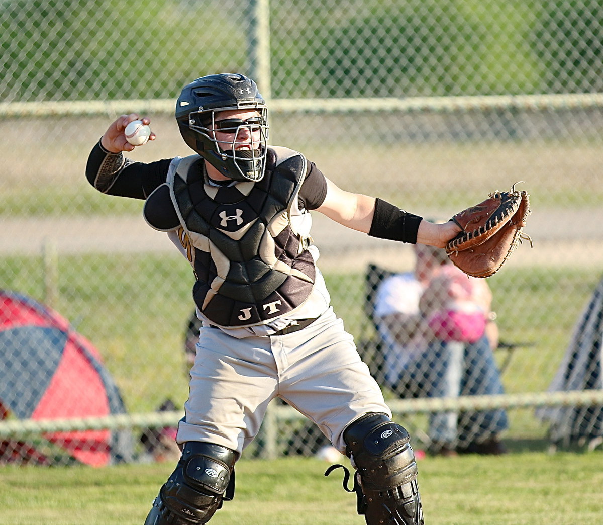 Image: John Escamilla(7) throws down to second-base to keep the skills sharp.