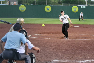 Image: Mart struggled to hit off Lady Gladiator pitcher Jaclynn Lewis(15) late in the contest.