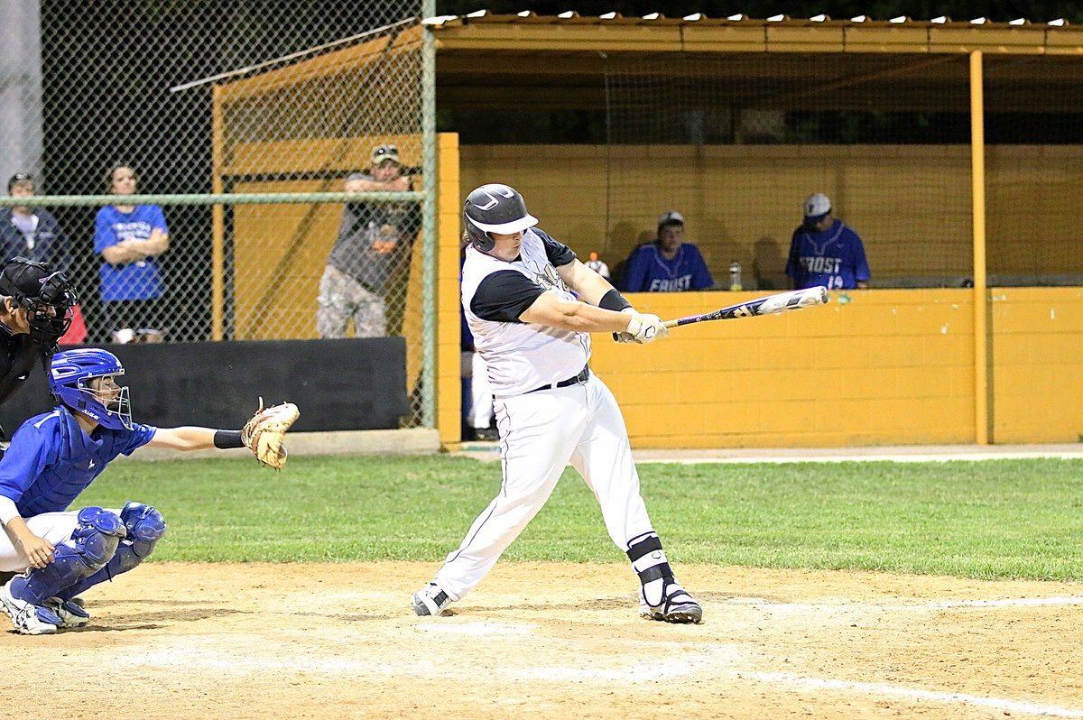 Image: John Byers(18) needed just one at bat to leave his mark on the game when he hit a single that scored two for the Gladiators.