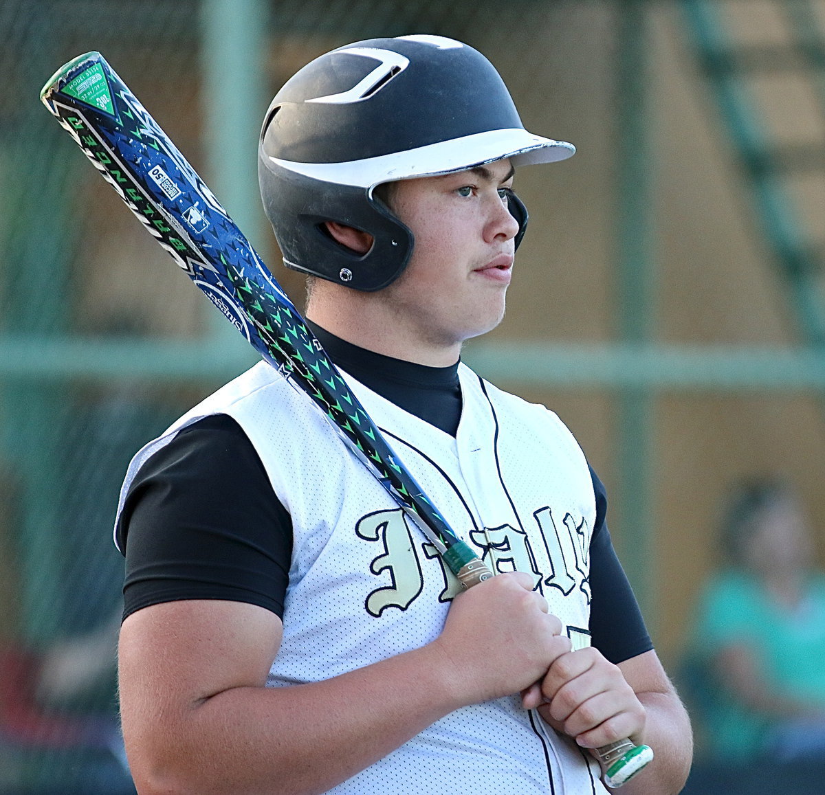 Image: Senior Gladiator Zain Byers(5) takes it all in during his final home game in the old gold and white.