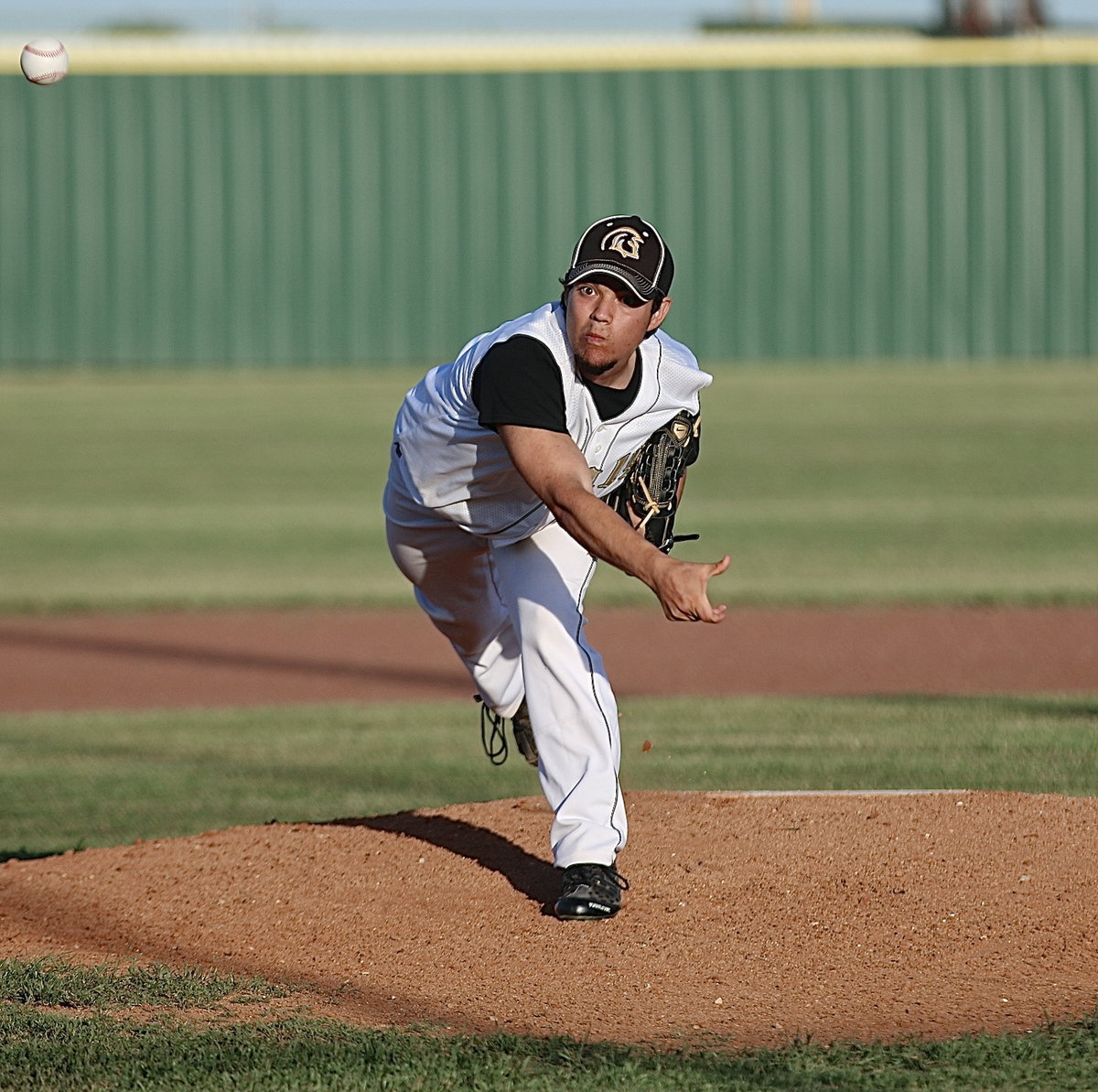 Image: Senior Gladiator pitcher Tyler Anderson(11) helps Italy build an early 3-0 lead against the visiting Frost Polar Byers. Anderson recorded 3 strikeouts and did not allow a hit in two innings of work.