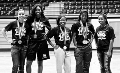 Image: The Italy Girls Sprint Relay team consists of April Lusk, Janae Robertson, Kendra Copeland, Kortnei Johnson and alternate Bernice Hailey as these Lady Gladiators combined their talents to bring home silver medals in 2014.
