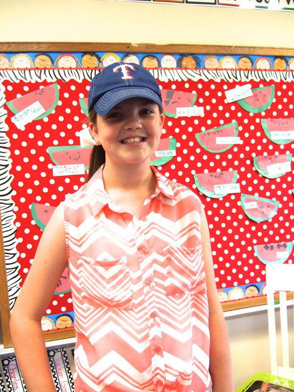 Image: Madison Dickerson (fifth grader) raised $1,100.00 for St. Jude Hospital with help from classmates and teachers.