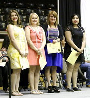 Image: The Top 10% Graduates are Taylor Turner, Jesica Wilkins, Emily Stiles and Monserrat Figueroa.