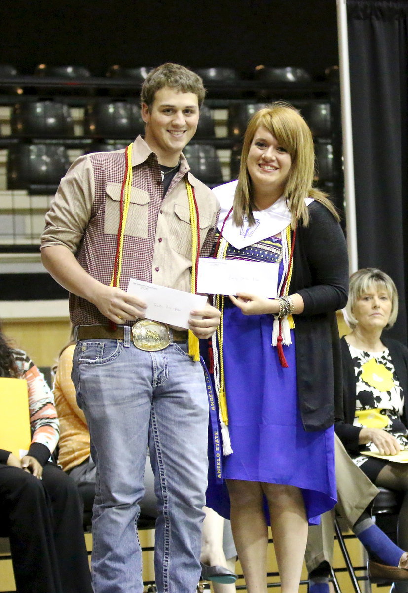 Image: Italy High School Band Booster Scholarship recipients are Joseph Pitts and Emily Stiles.