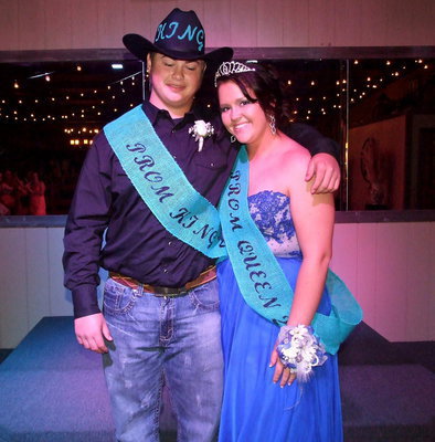 Image: 2014 Prom King Zain Byers with 2014 Prom Queen Paige Westbrook.