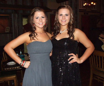 Image: Brooke DeBorde and Lillie Perry are prom pals.