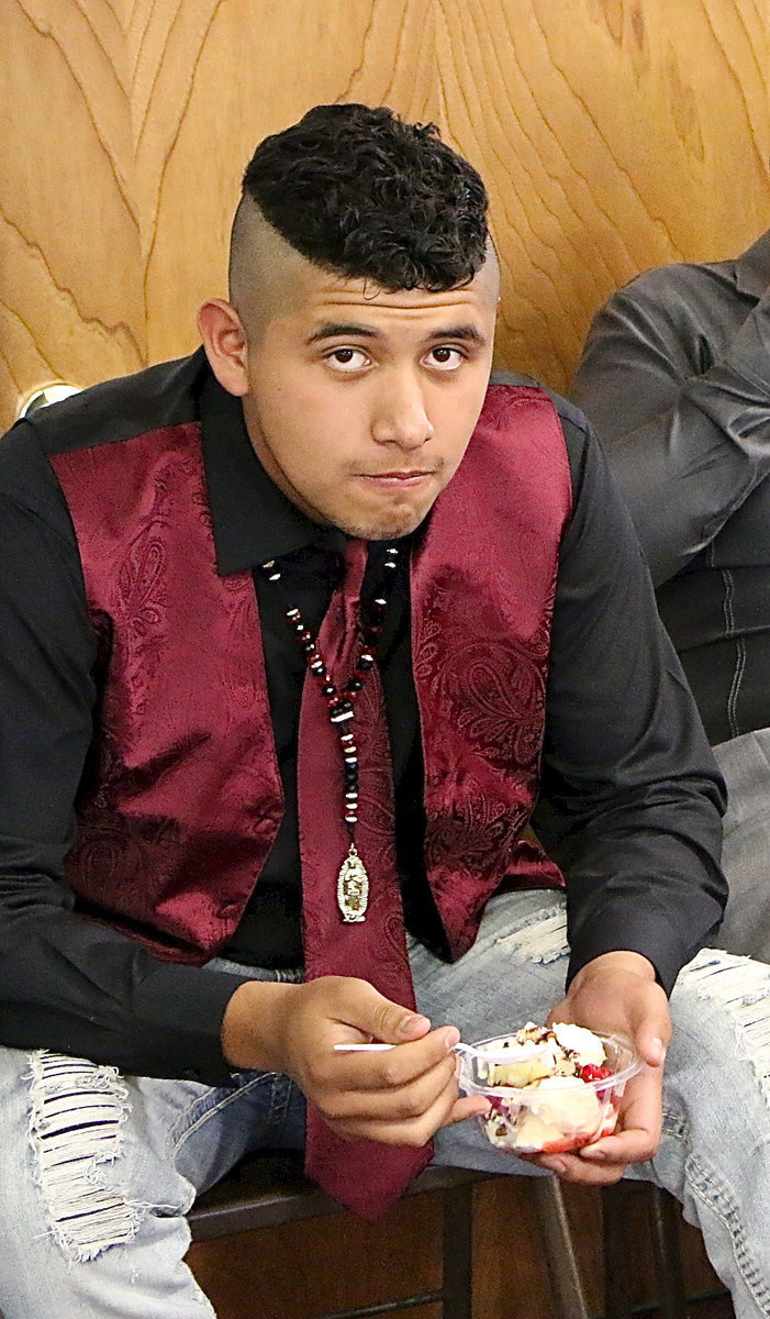 Image: So much ice cream but so little time. Miguel Estrada realizes his senior school year is almost over.