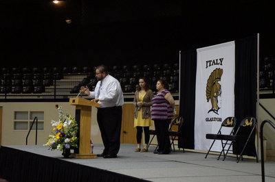 Image: Superintendent Jaime Velasco welcomed the students to the awards ceremony and mentioned “Today is about you as you go into high school.”