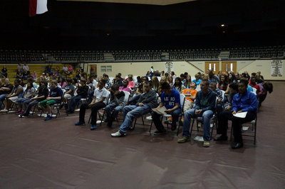 Image: IJHS assembled in the Dome for the awards assembly.