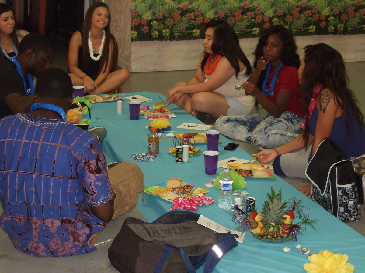 Image: The girls having a great time and it doesn’t look like they have to lay down to eat.