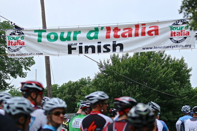 Image: Cyclists gather at the corner of College and Park Street in Italy for the start of the Tour d’Italia bike ride that offers many routes thru Ellis, Navarro and Hill counties before returning to Italy to cross the finish line.