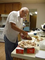 Image: John Lauhoff at Milford Senior Citizens Center getting lunch ready.