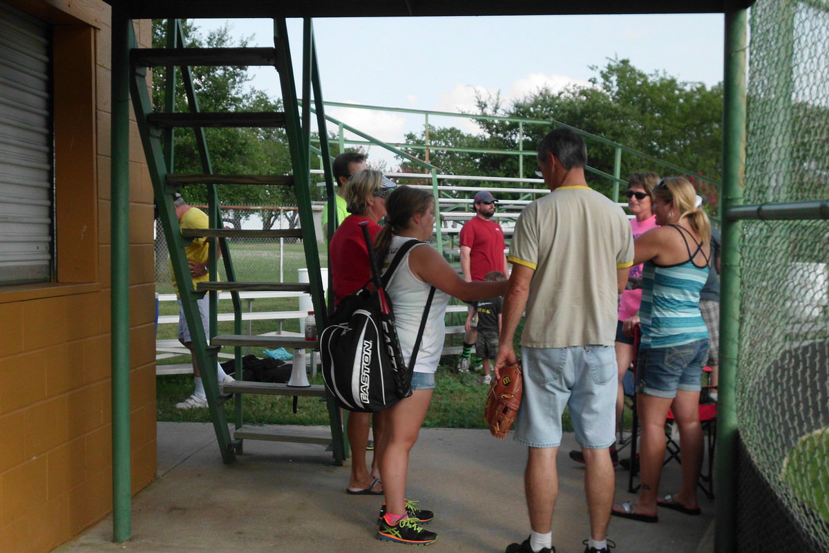 Image: Central Baptist members fellowship before the game.