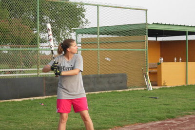 Image: Melissa Souder is waiting for Varner to put one over the plate.