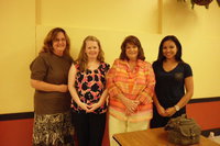 Image: New Stafford Elementary Staff (l to r)
Margaret Lyons, Pre K; Angela Green, Counselor; Sandra Masterson, Kindergarten; Jessika Otero, Pre-K. Not pictured Lari Licon, SPED, Resource.