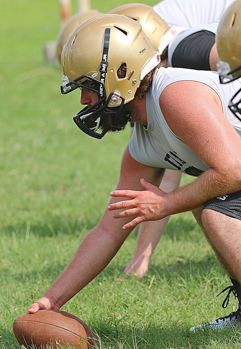 Image: Third-year center Kyle Fortenberry will be the cornerstone of Italy’s massive wall of offensive blockers.