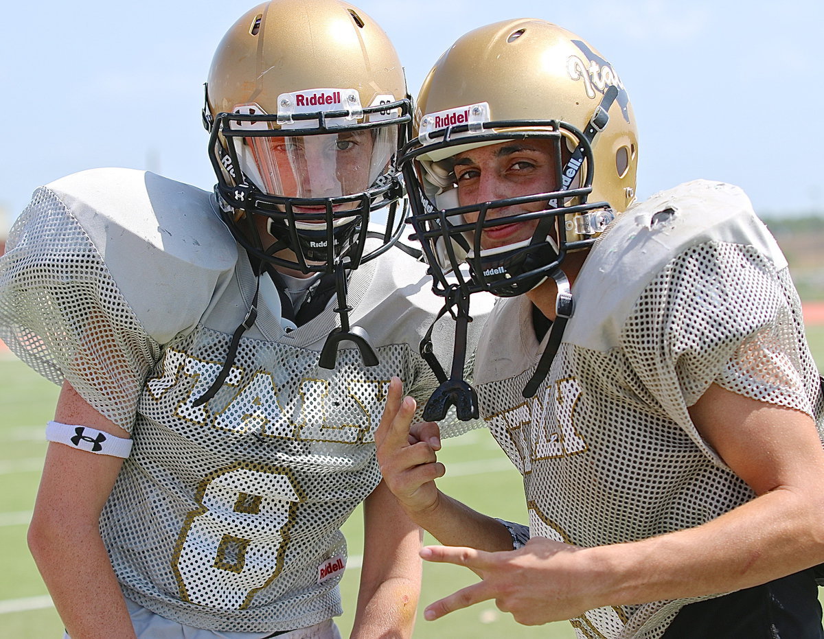 Image: Italy’s Clayton Miller(8) and Jack Hernandez(3) are proud to be wearing the gold and white!