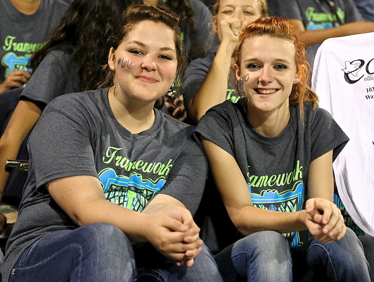 Image: Flag Corp Lady Gladiators Kylee Dabney and Kayla Cunningham are just happy the season is underway.